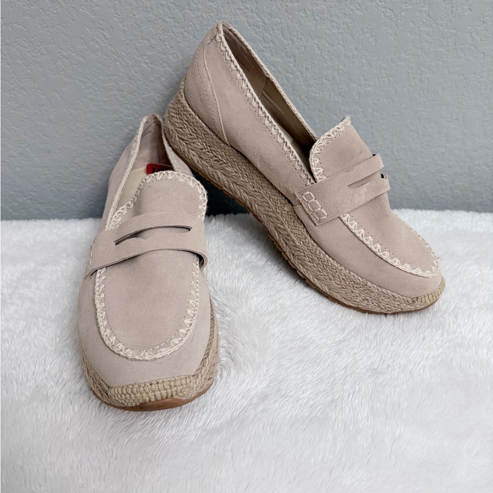 Dolce Vita Blush Suede Espadrille Platform Loafers